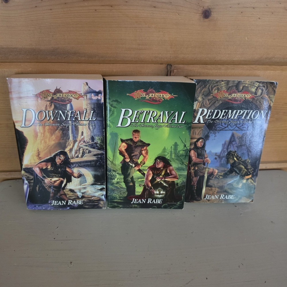 Dragon Lance The Dhamon Saga Volumes 1-3 Downfall Betrayal Redemption Vintage